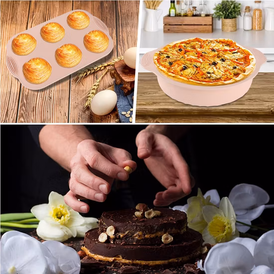 Factory Direct High Quality Food Grade Bakeware Sets Silicone Cake Baking Molds Set for Baking