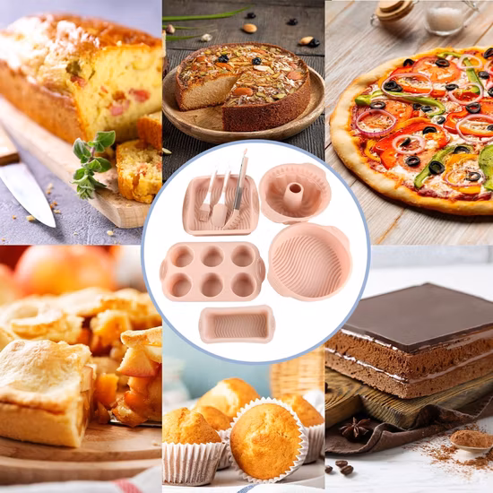 Factory Direct High Quality Food Grade Bakeware Sets Silicone Cake Baking Molds Set for Baking