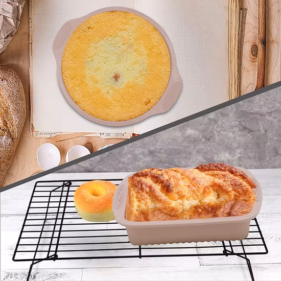 Direkt ab Werk, hochwertige, lebensmittelechte Backgeschirr-Sets, Silikon-Kuchen-Backformen-Set zum Backen